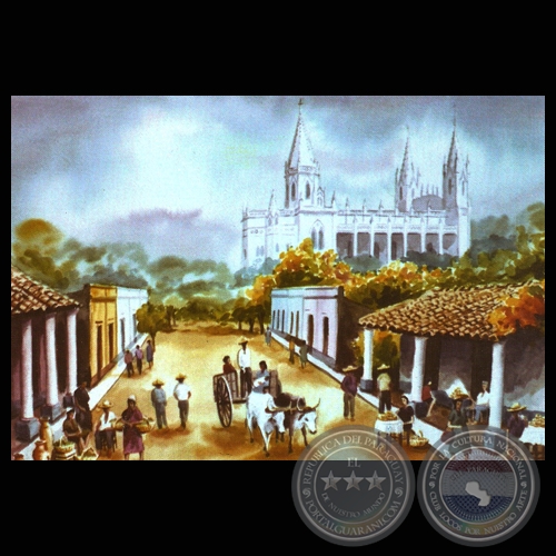 IGLESIA DE SAN LORENZO - Acuarela de Carlos Benítez - Año 2.000